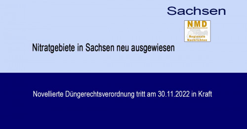 Nitratgebiete in Sachsen neu ausgewiesen