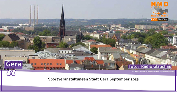 Gera - Sportveranstaltungen Stadt Gera September 2025