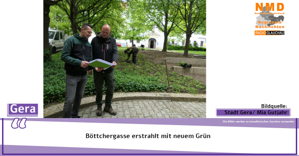 Gera - Böttchergasse erstrahlt mit neuem Grün