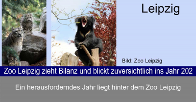 Zoo Leipzig - zieht Bilanz und blickt zuversichtlich ins Jahr 202