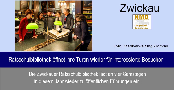 Zwickau - Ratsschulbibliothek öffnet ihre Türen wieder für interessierte Besucher
