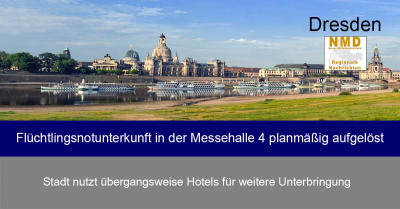 Dresden - Stadt nutzt übergangsweise Hotels für weitere Unterbringung