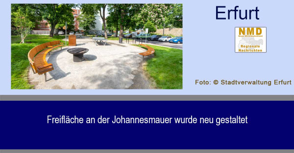 Erfurt - Freifläche an der Johannesmauer wurde neu gestaltet