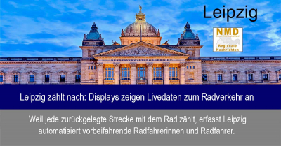 Leipzig - Leipzig zählt nach: Displays zeigen Livedaten zum Radverkehr an