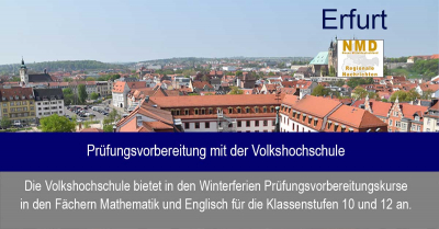 Erfurt - Prüfungsvorbereitung mit der Volkshochschule