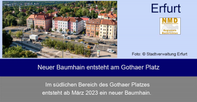 Erfurt - Neuer Baumhain entsteht am Gothaer Platz