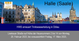Halle (Saale) – HWS erneuert Trinkwasserleitung in Dölau
